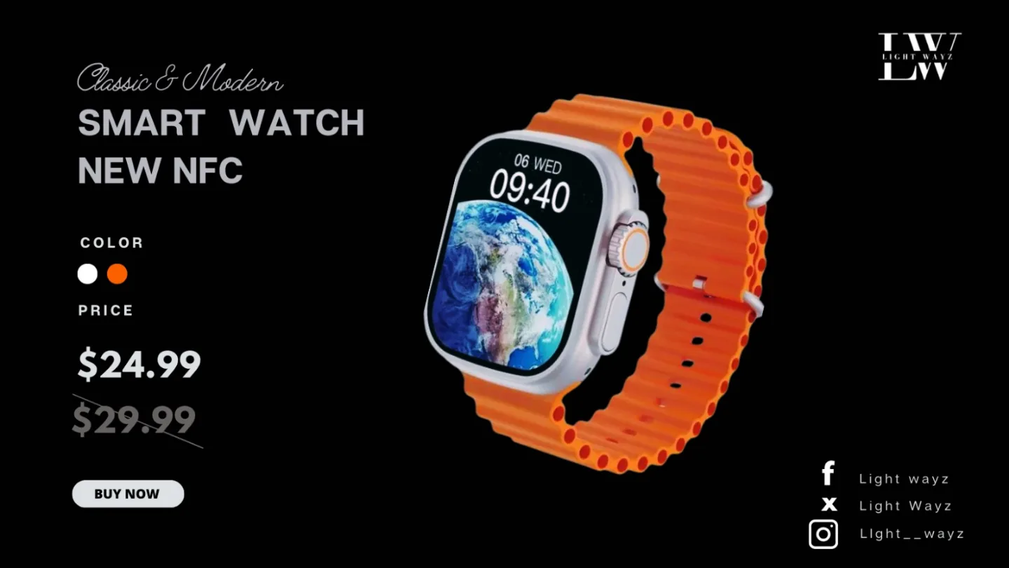 smart watch ⌚️ ( was- ~$29.99~   🟢 NOW ONLY- $24.99 ✅️