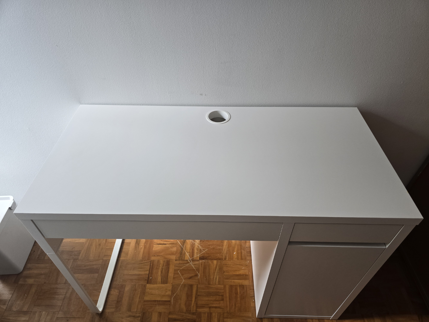 White IKEA Desk with Drawers and Cabinet - photo 2