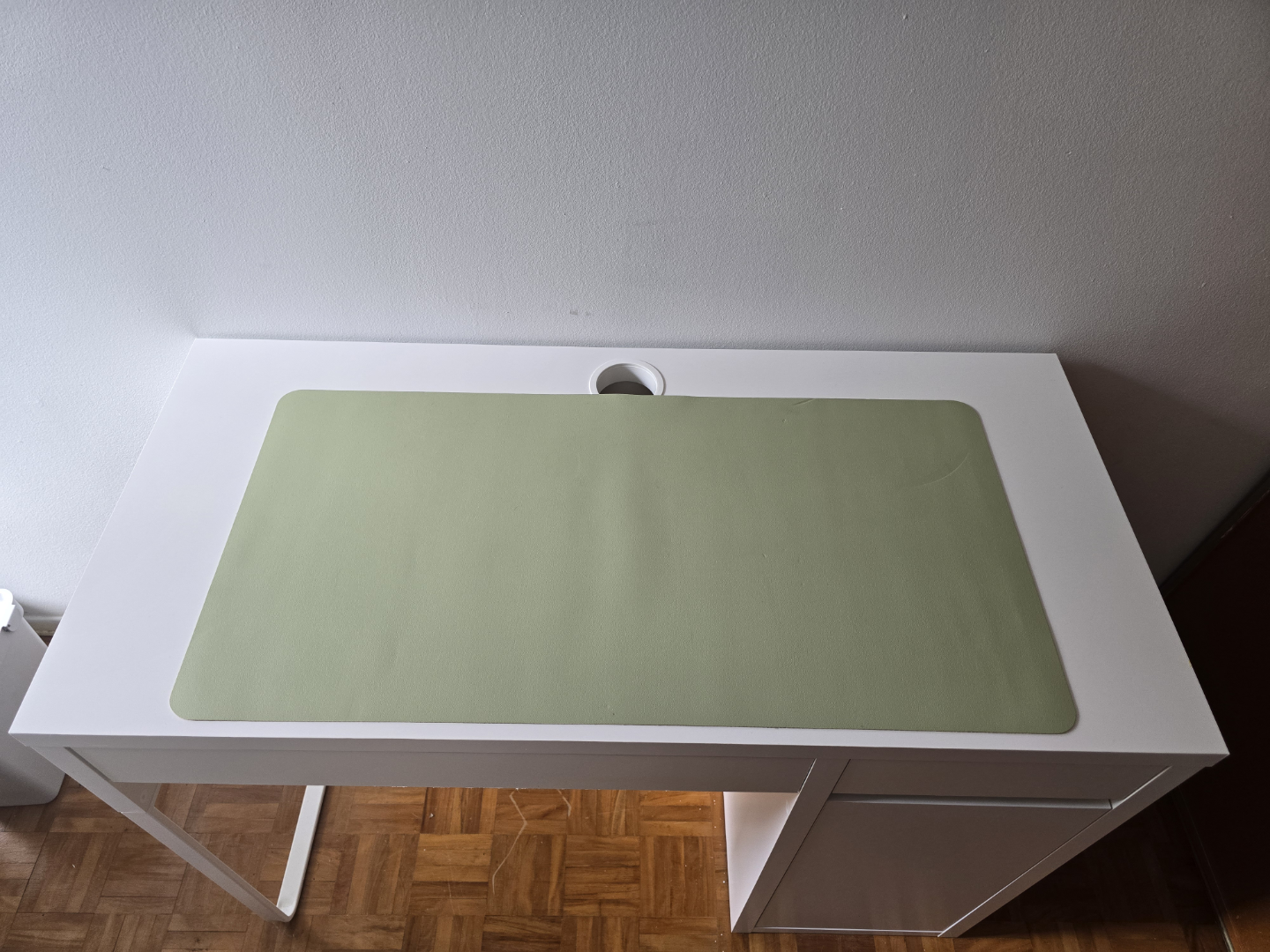 White IKEA Desk with Drawers and Cabinet - photo 3