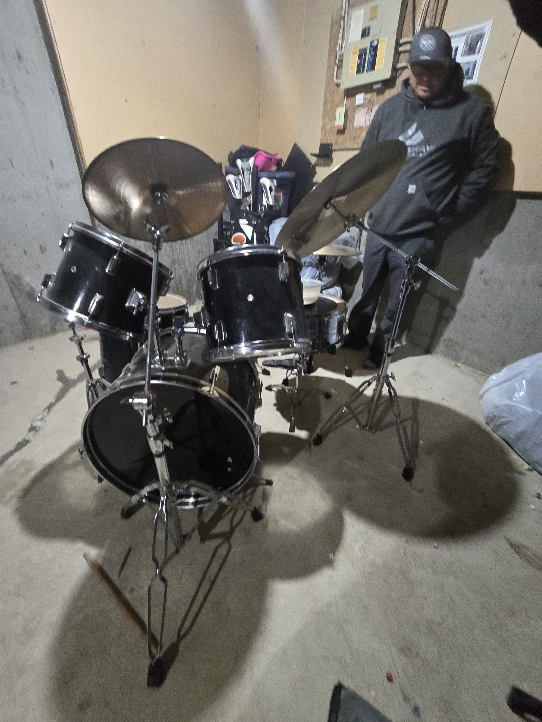 Used Evans Drum Set with Sabian Cymbals and Vic Firth Sticks
