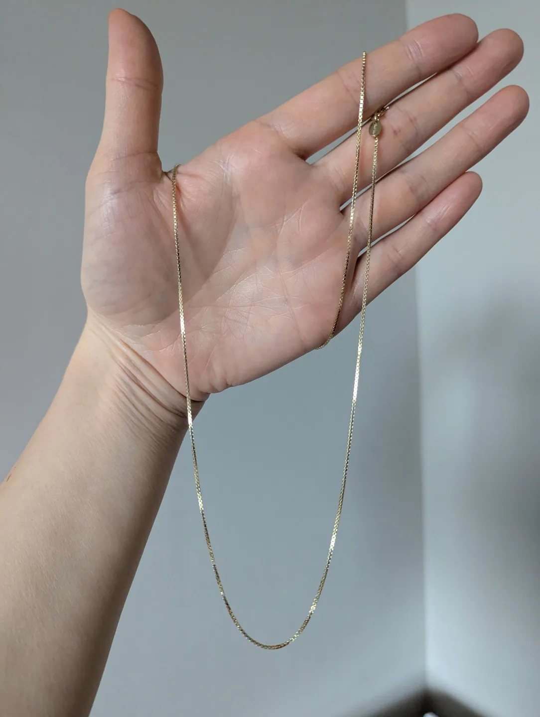 18K Gold Plated on 925 Sterling Silver 1.0 mm Box Chain thumbnail
