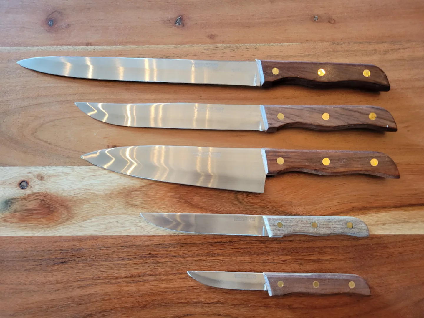 Vintage National Silver Company Knife Block Set - Made In Japan image indicator(5)