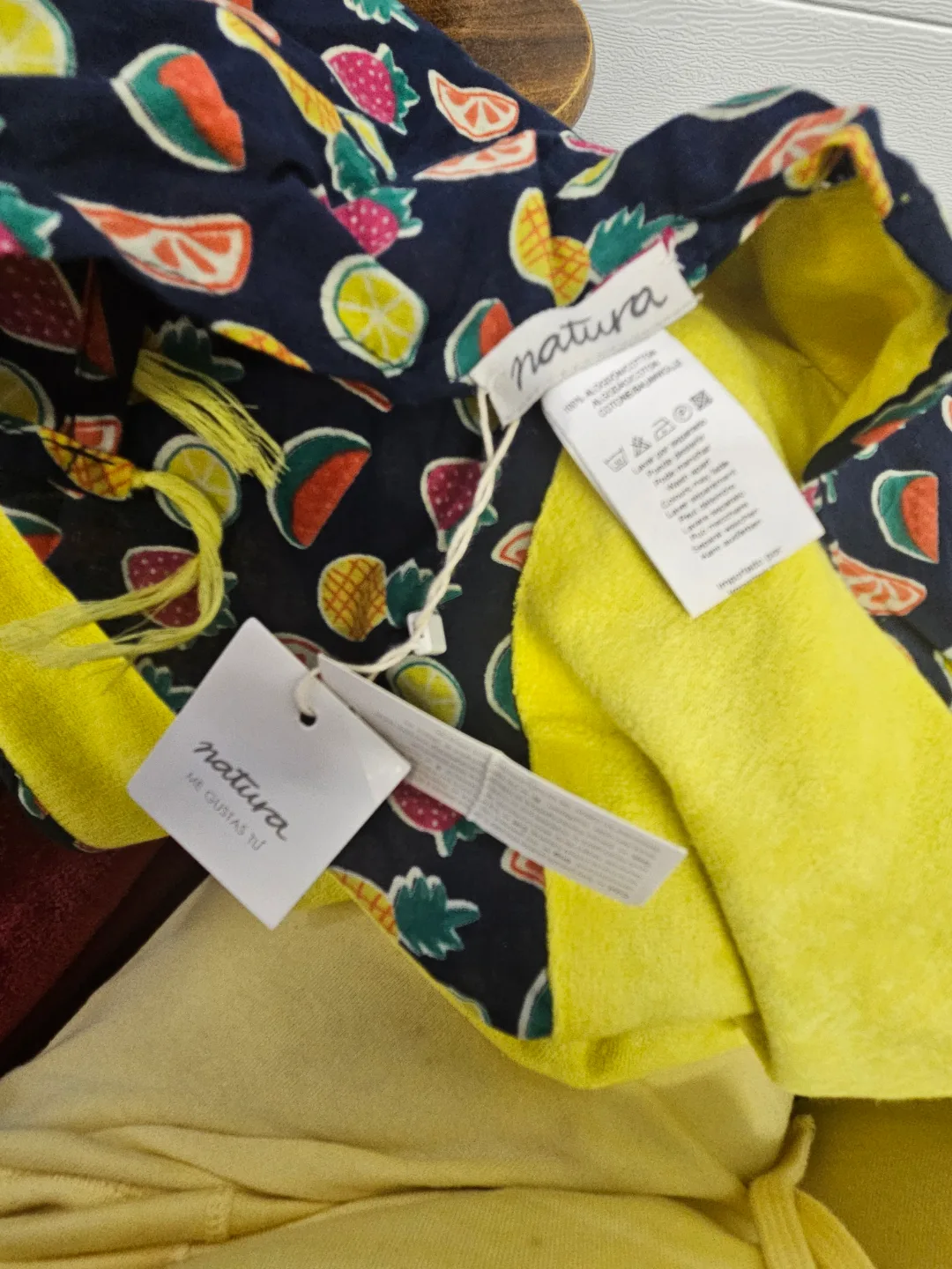 NEW Natura towel or blanket, fruit print thumbnail