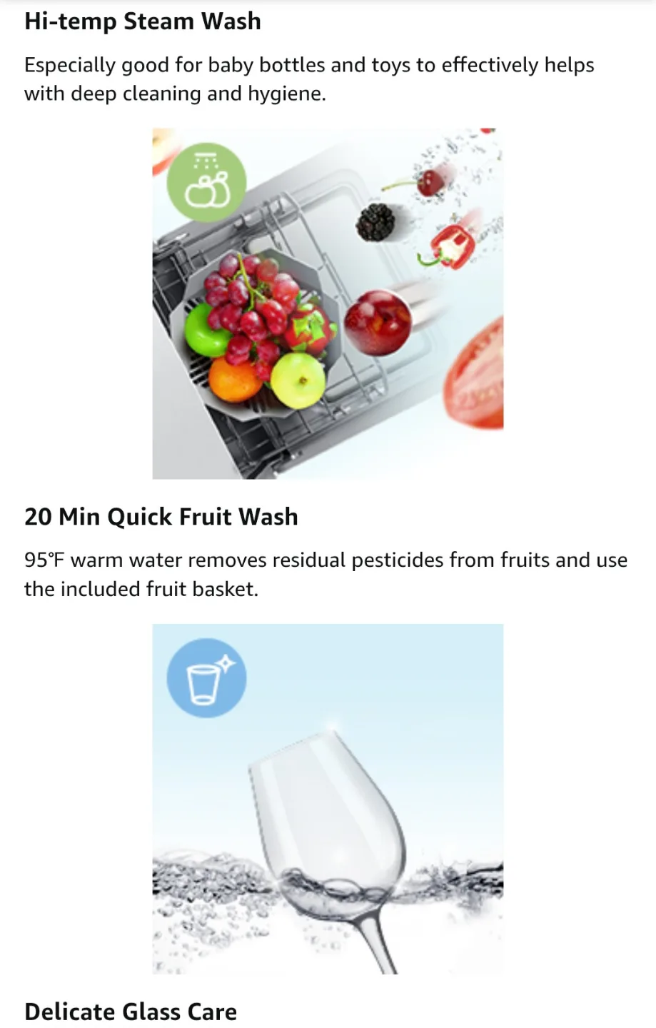 COMFEE' Portable Countertop Dishwasher - Black & White image indicator(7)