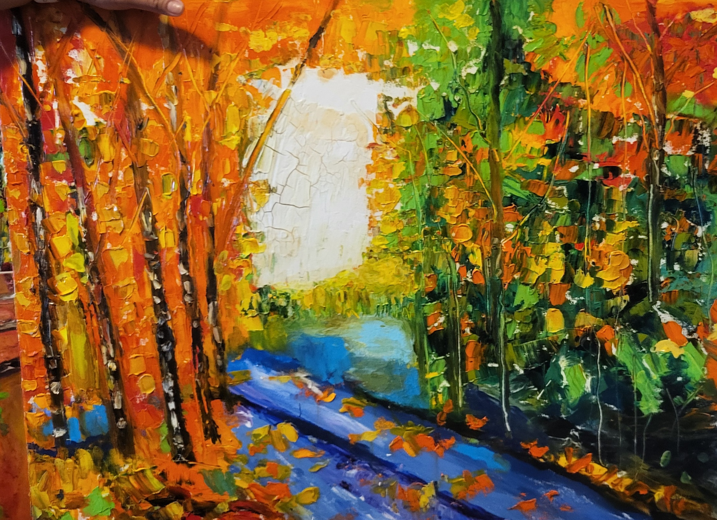 Set of 5 Original Autumn Landscape Paintings - photo 4