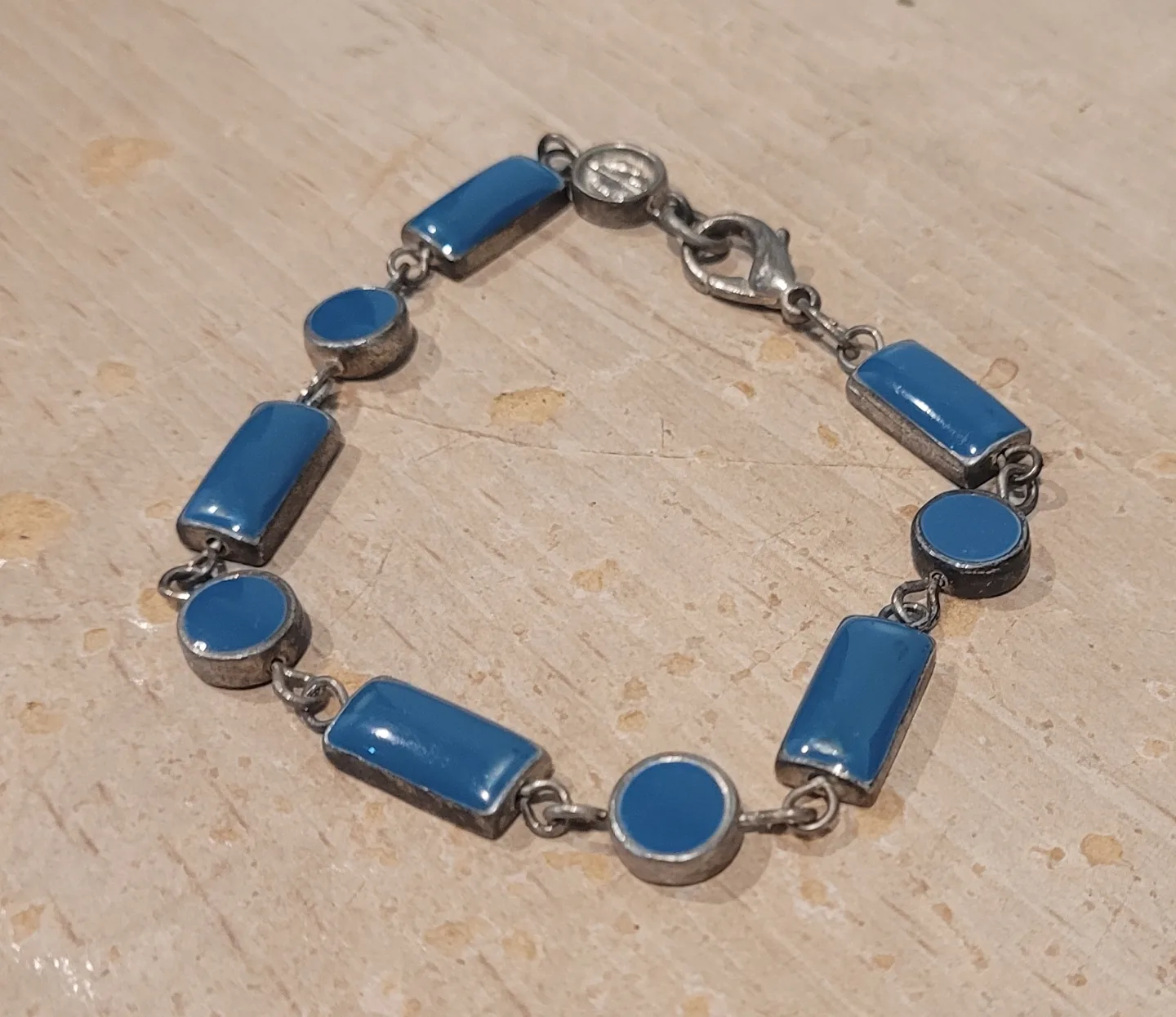 Unique Enamel and Sterling Silver Bracelet thumbnail
