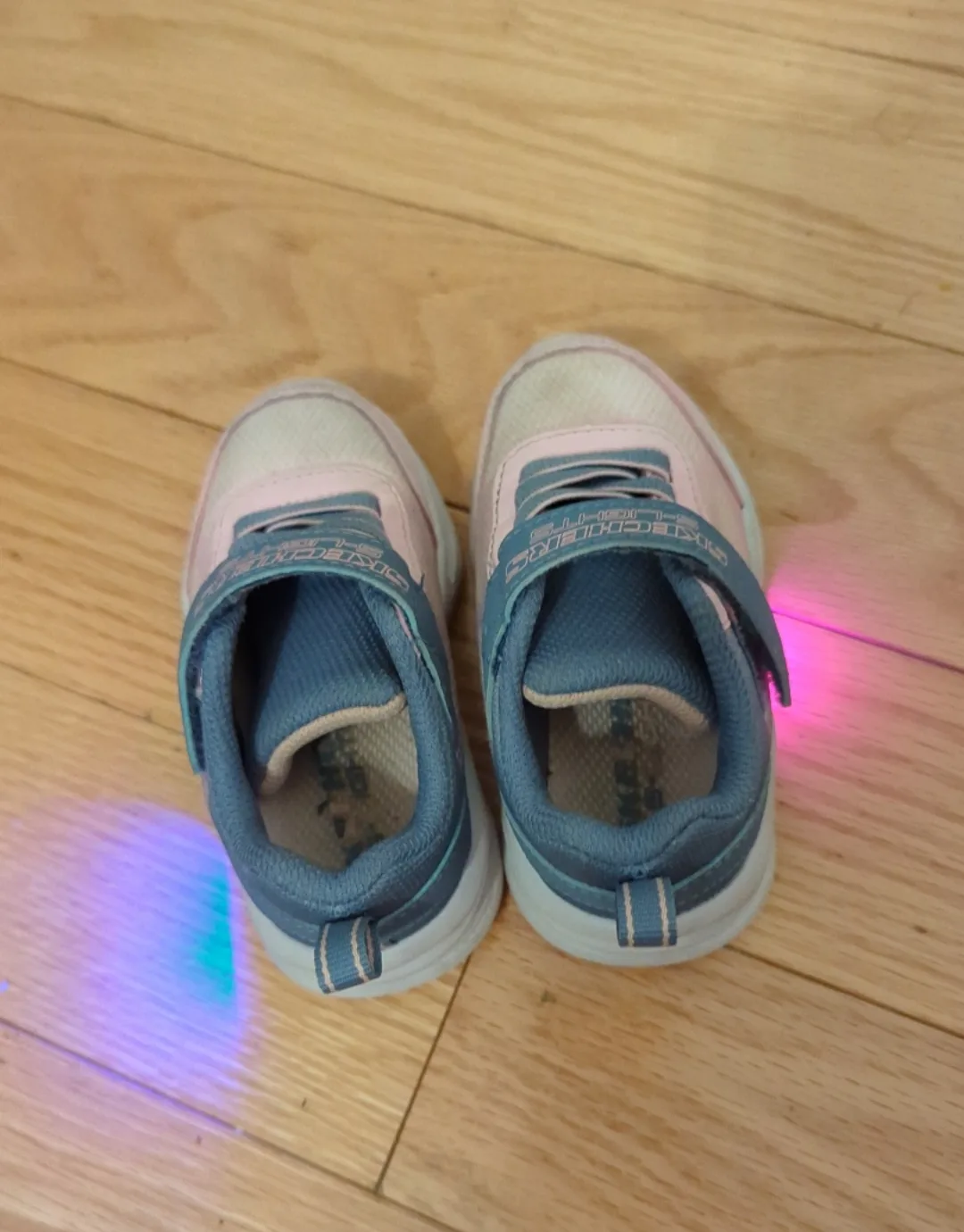 Skechers S-Lights Toddler Girls' Running Shoes - Pink and Blue image indicator(3)