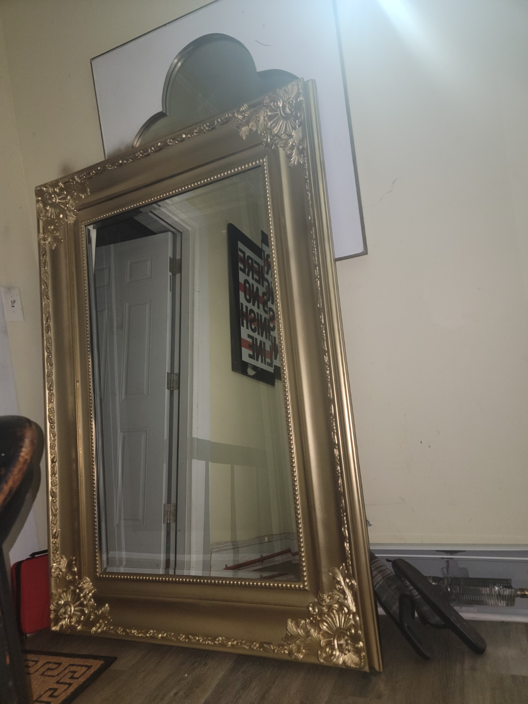 Large Gold Ornate Mirror