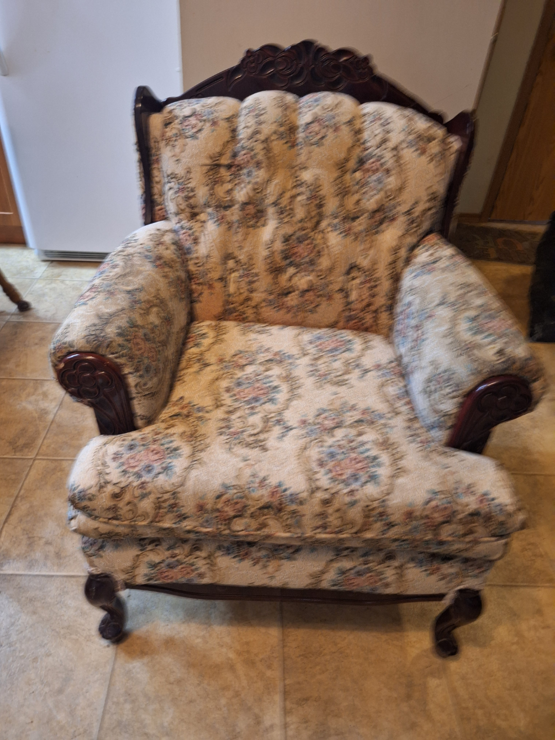 Vintage Floral Armchair