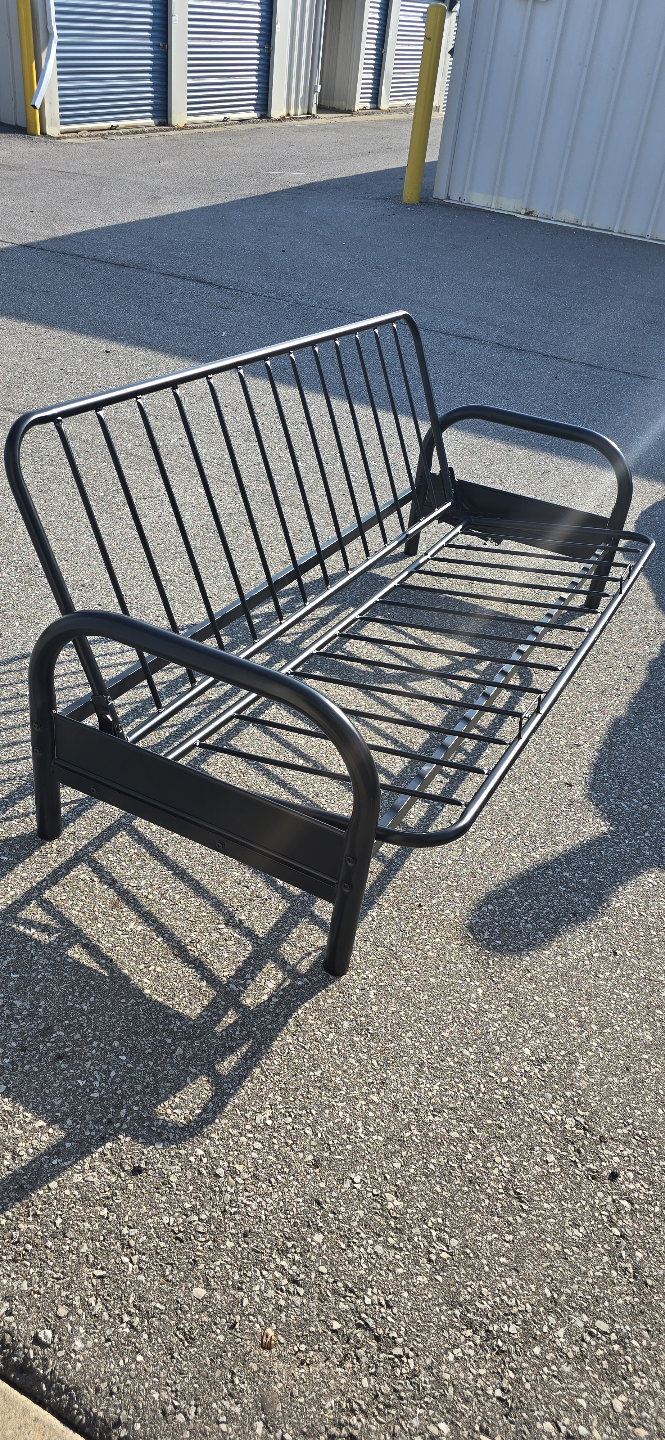 Black Futon Frame with Mattress - photo 4