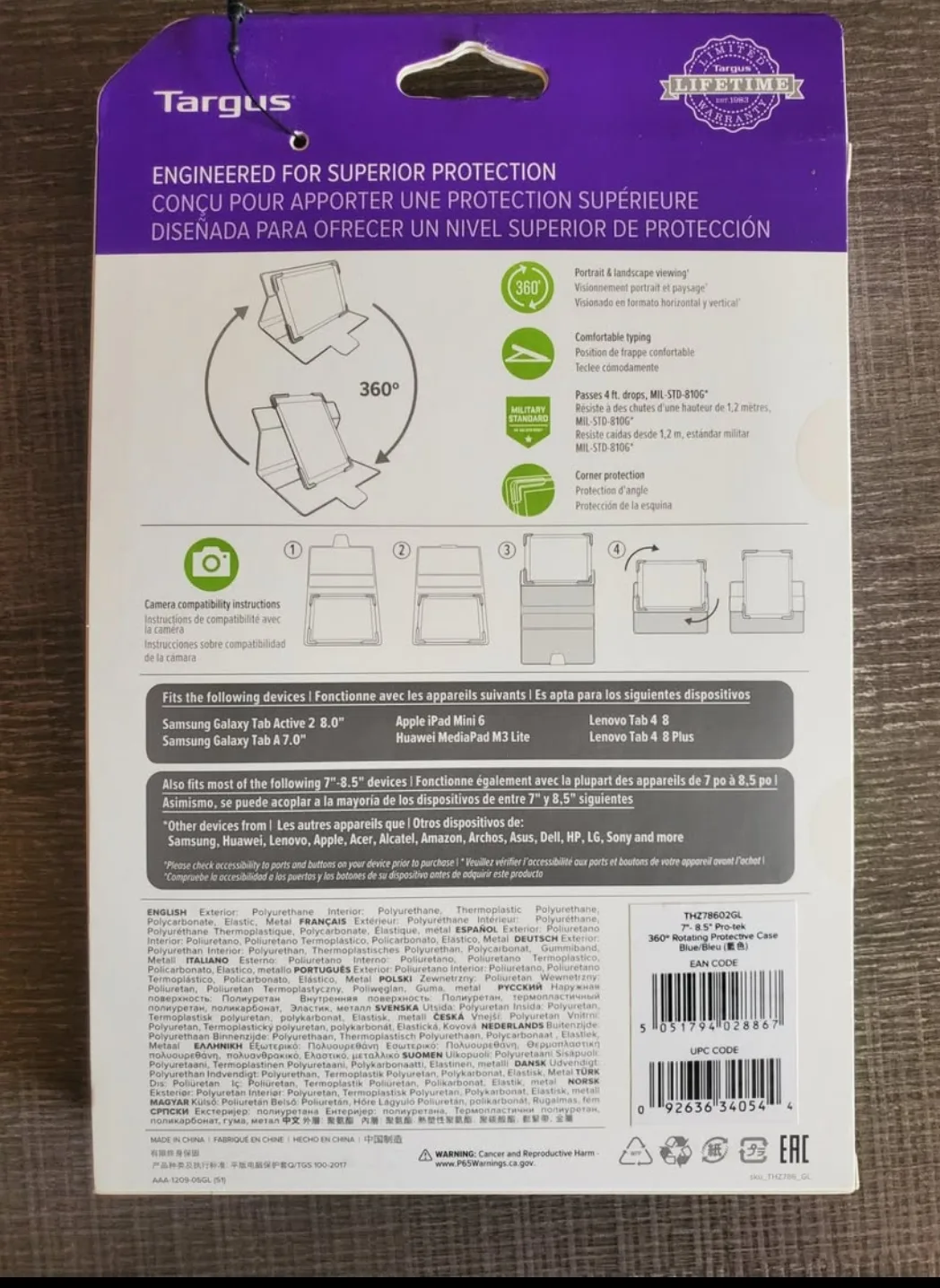 Targus Universal Tablet case 7 - 8.5" tablet case rotataing image indicator(7)