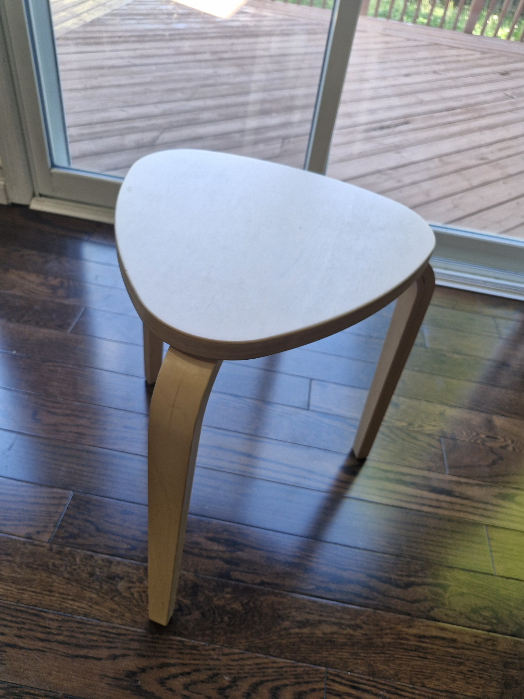 Triangle Shaped Wooden Side Table
