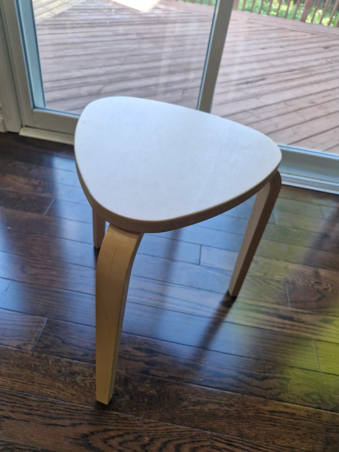 Triangle Shaped Wooden Side Table thumbnail