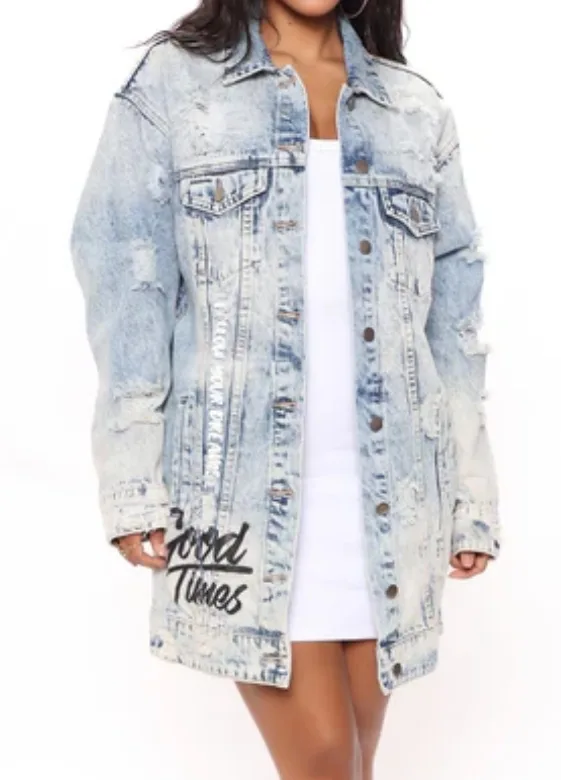 Light Wash Denim Jacket thumbnail