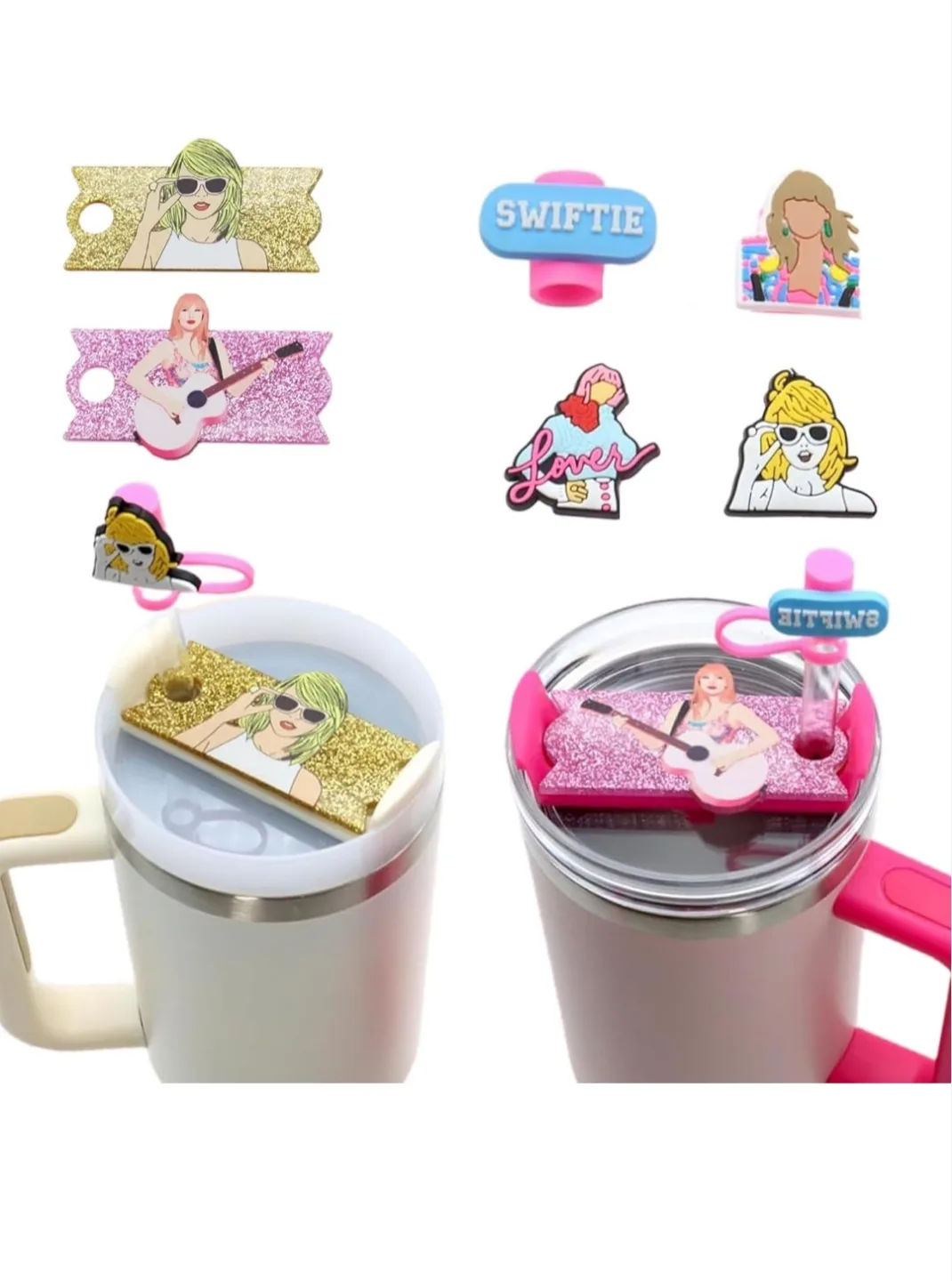 Set of Taylor Swift-Themed Straw Cap image indicator(3)