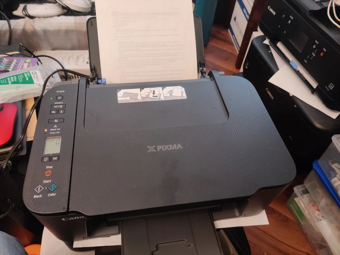 Canon PIXMA TS3420 Wireless Inkjet Printer（full ink) image indicator(2)