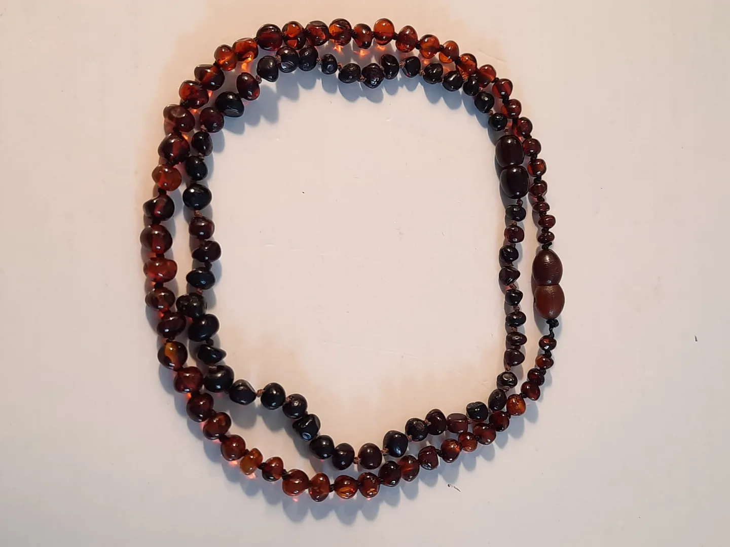 Two amber bead anklets thumbnail