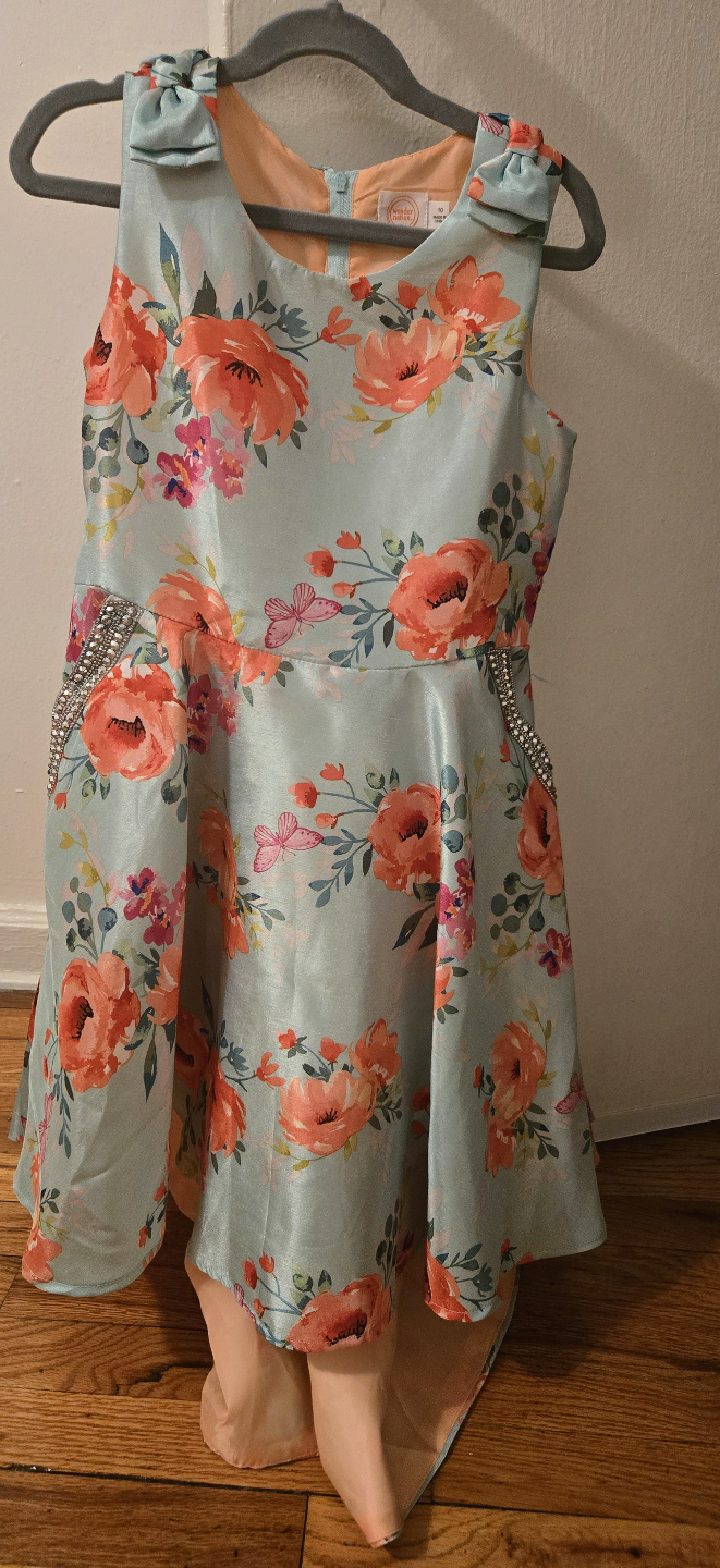 Girls' Floral High-Low Dress Size 7 #freecycle