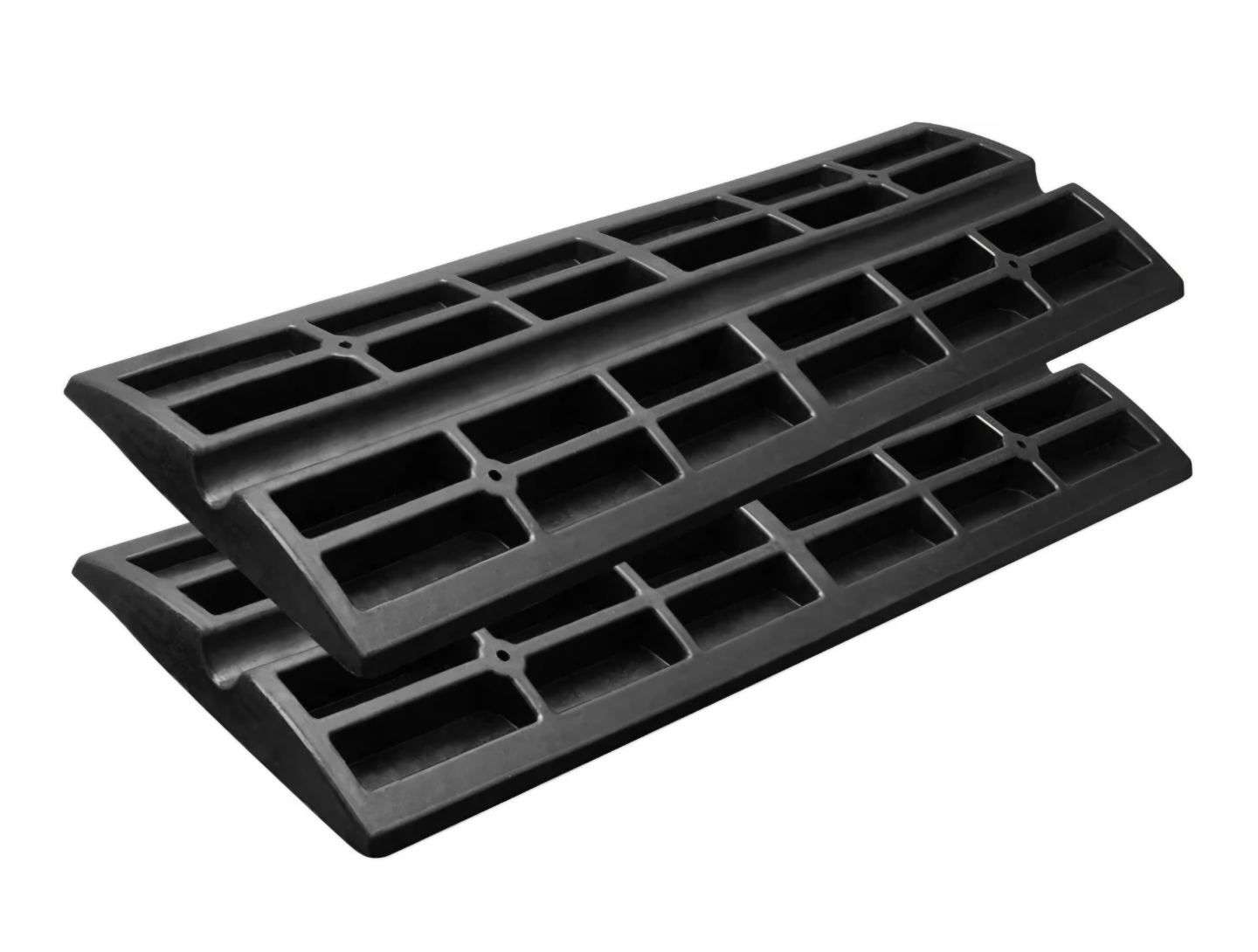 Pair of VEVOR Rubber Curb Ramps - 48.4" Long, 16.1" Wide, 21kg