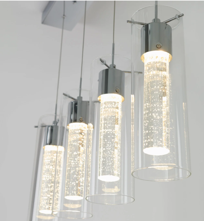Artika 4-Light Integrated LED Pendant (Chrome) – Almost New - photo 4