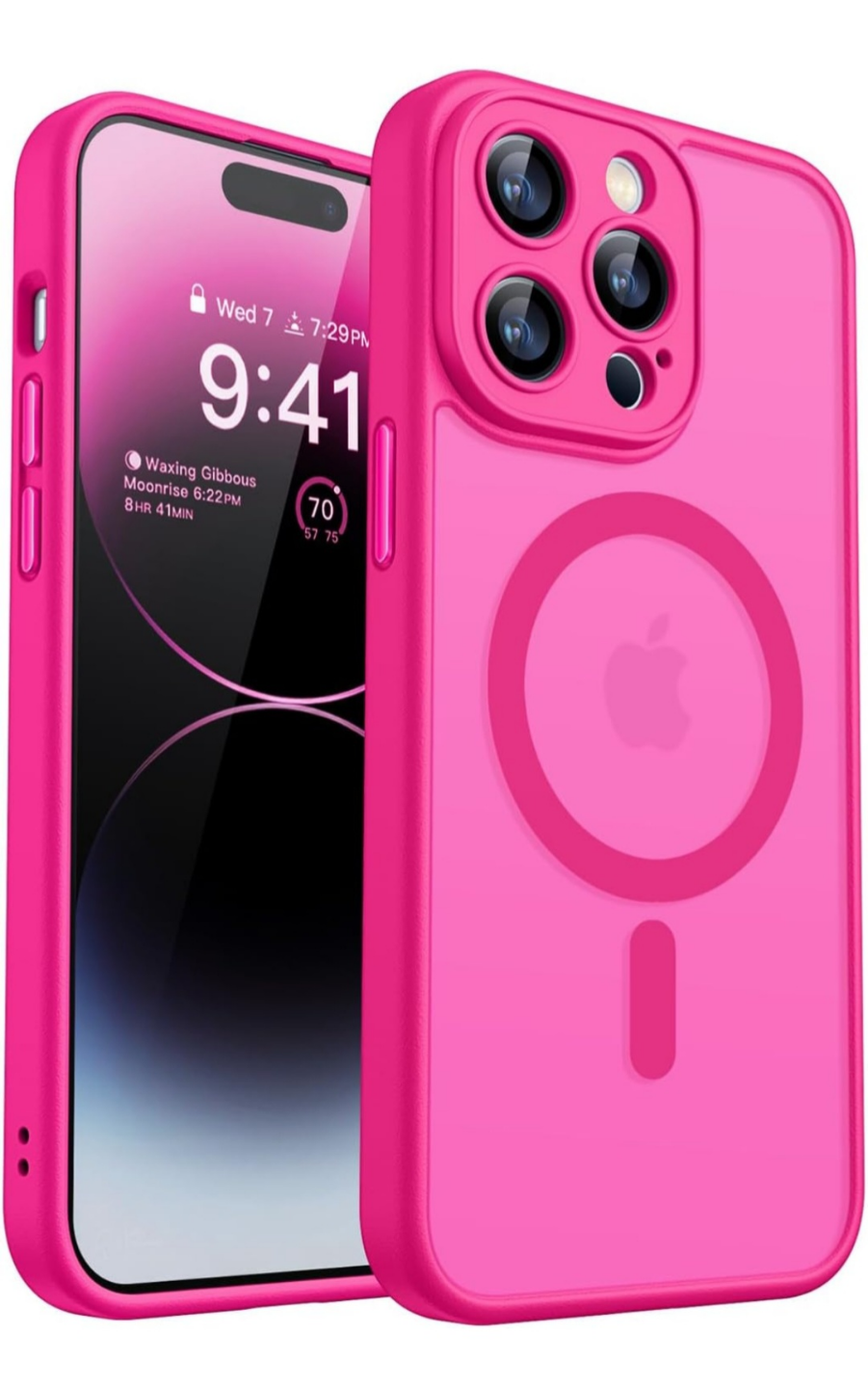 CANSHN iPhone 14 Pro Max Magnetic Case - Hot Pink