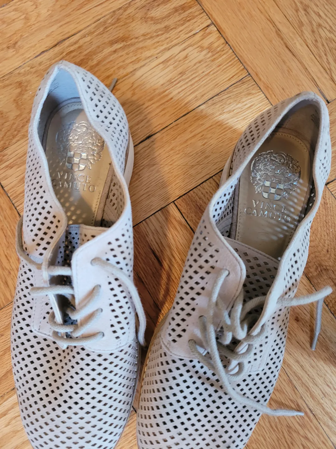 Vince Camuto Women's Perforated Leather Platform Oxfords thumbnail
