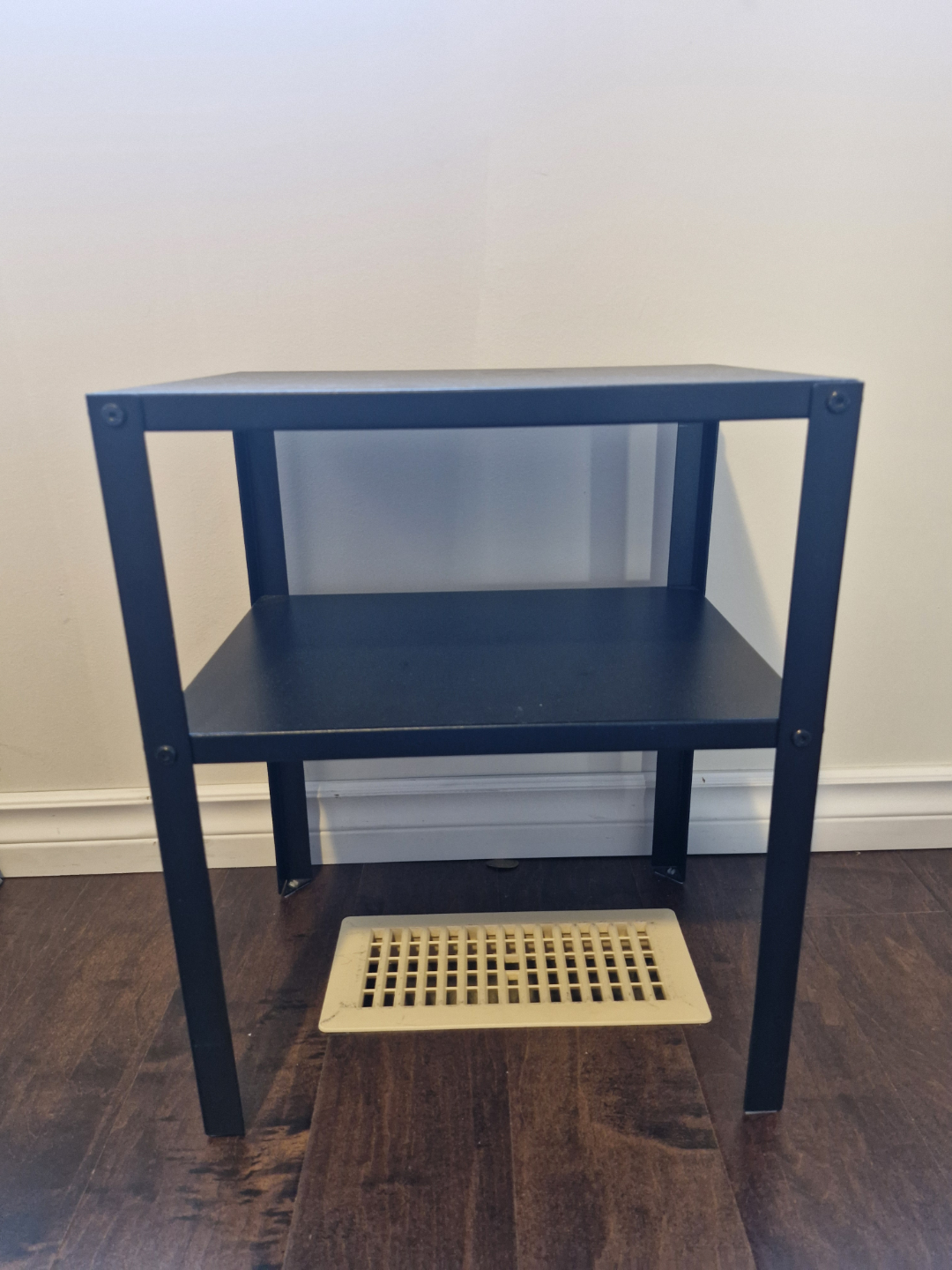 Black Metal Two-Tier Side Table