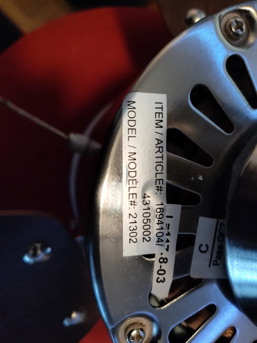 Ceiling  hugger Fan with 3 Walnut Blades image indicator(4)