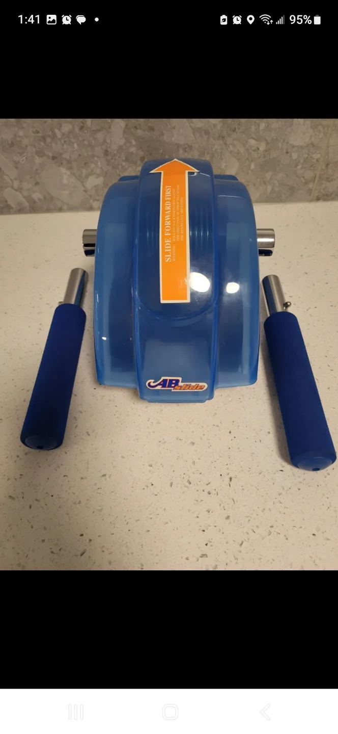 4 Wheels AB SLIDER Portable Fitness Exercise Roller. Light Wt image indicator(2)