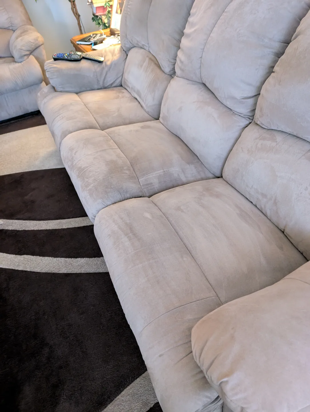 Recliner Sofa Set - Beige Microfiber image indicator(10)