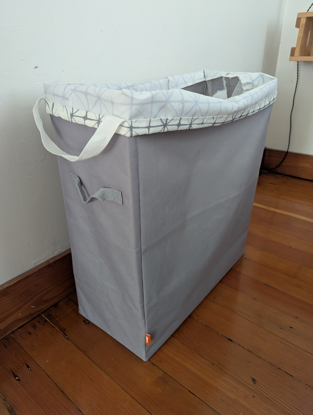 Grey Fabric Laundry Hamper with removable bag