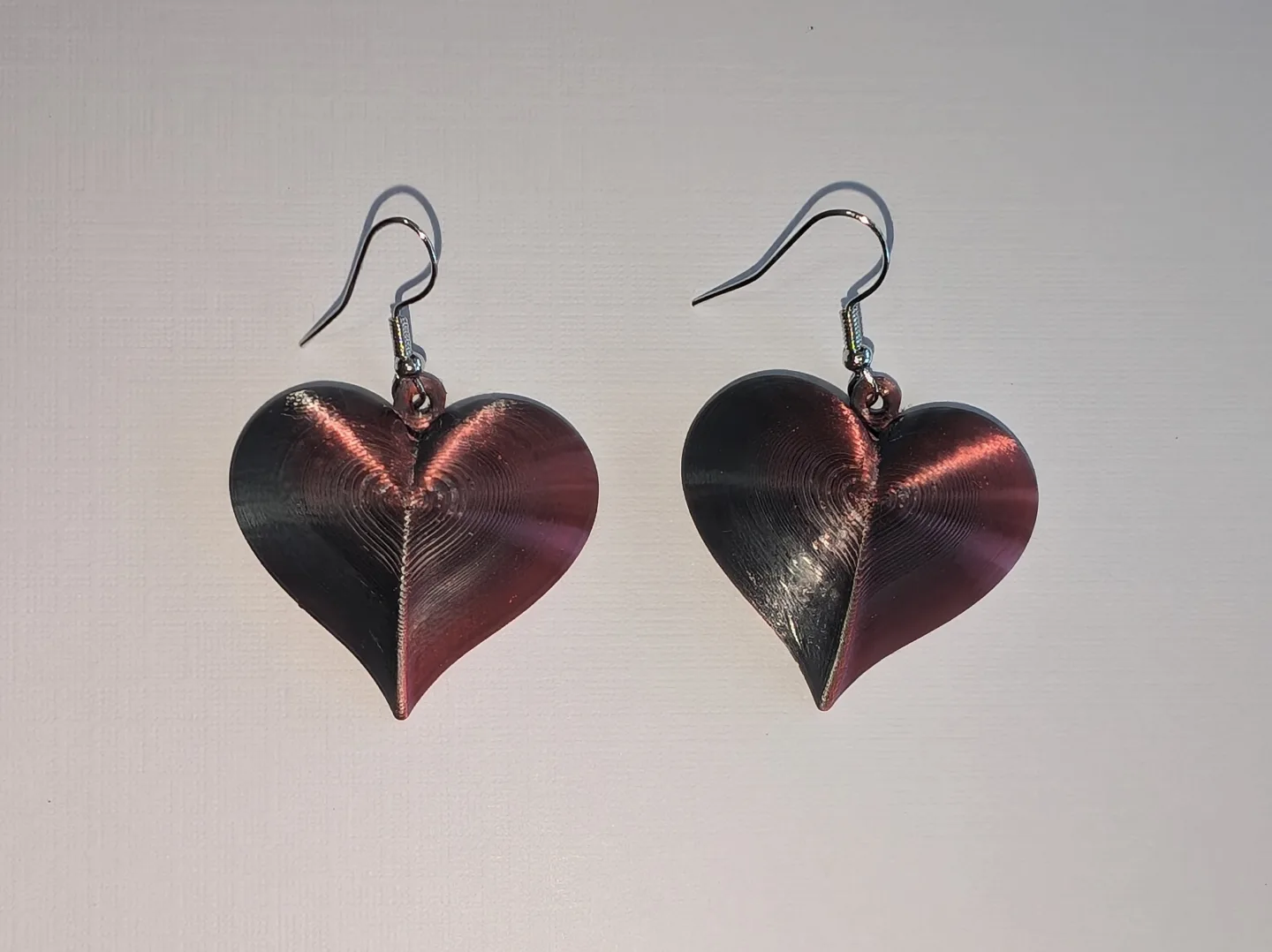 3D-Printed Heart-Shaped Earrings - New thumbnail