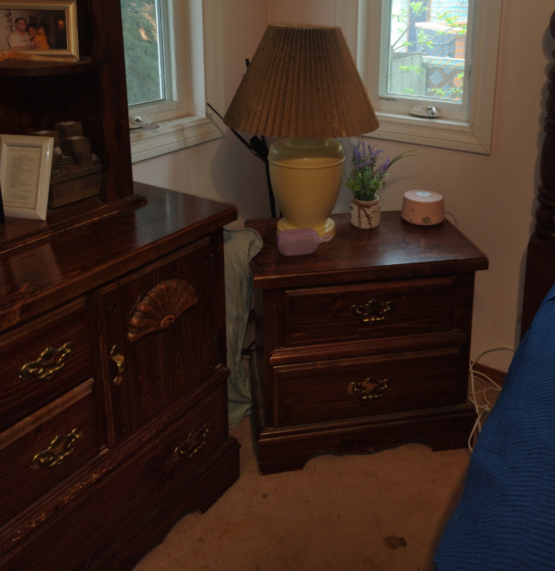 Dark Brown Wooden Bedroom Set - photo 4