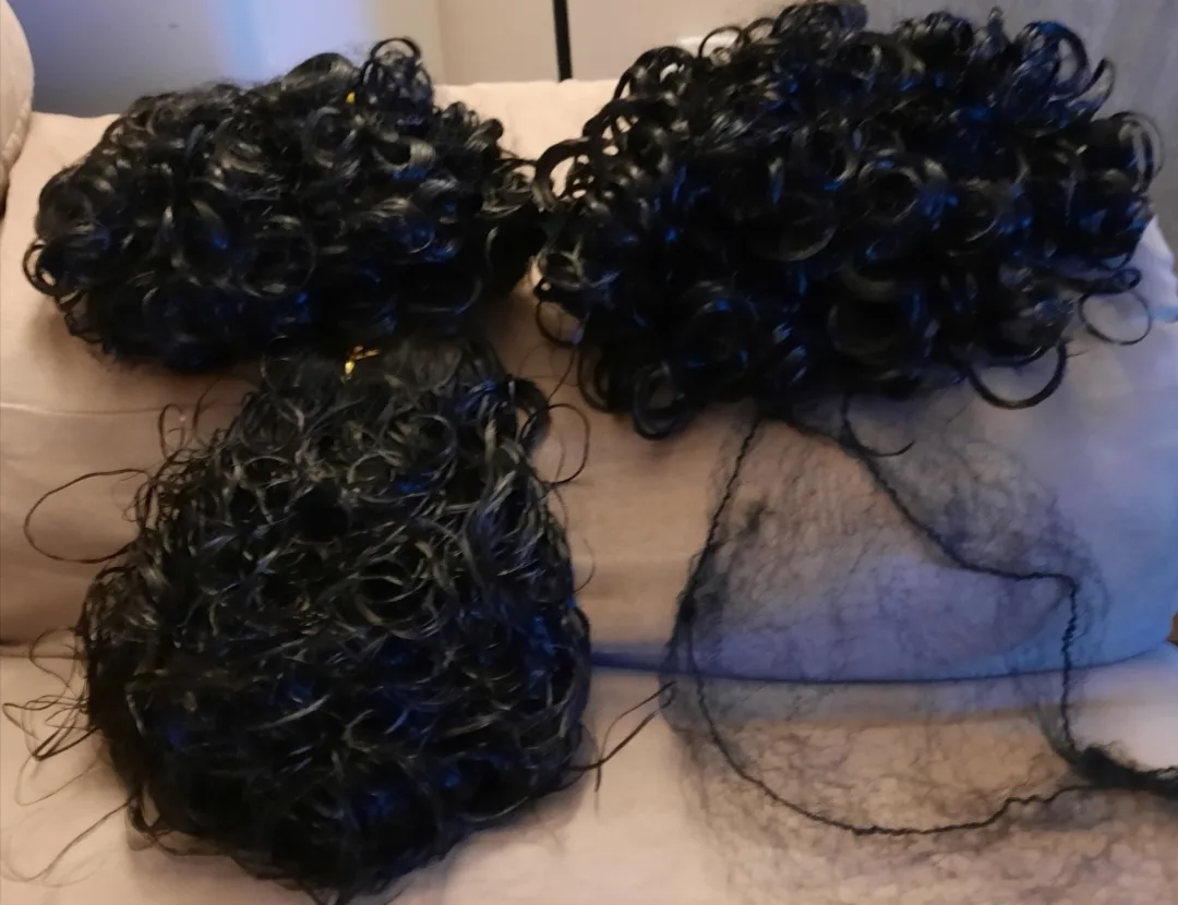 Three Black Curly Weaves  Extensions thumbnail