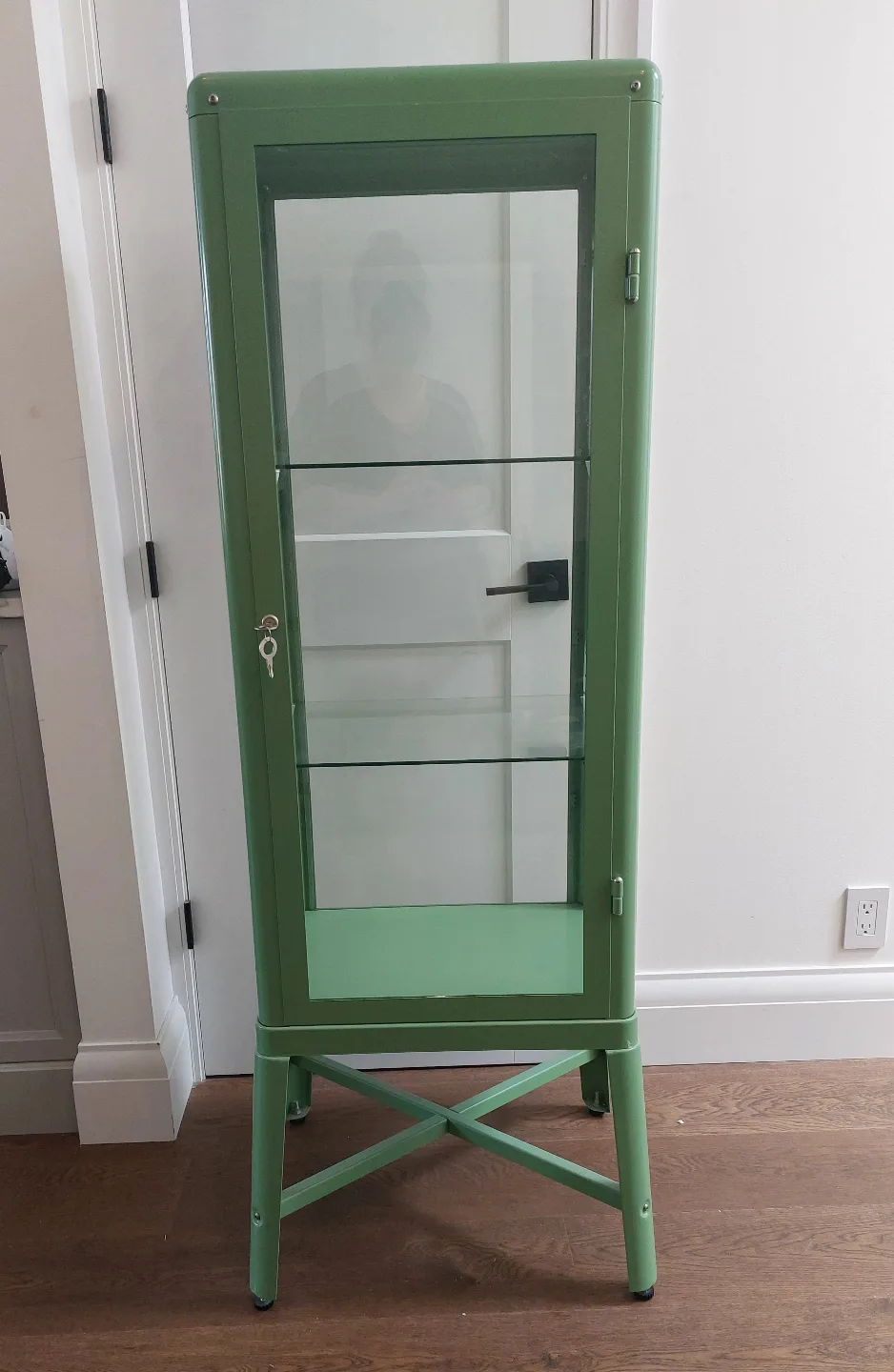 Metal and glass curio display cabinet image indicator(2)