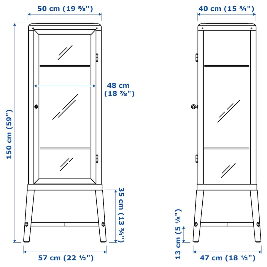 Metal and glass curio display cabinet - photo 3