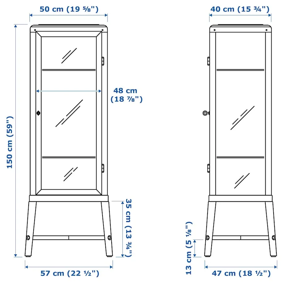 Metal and glass curio display cabinet image indicator(3)