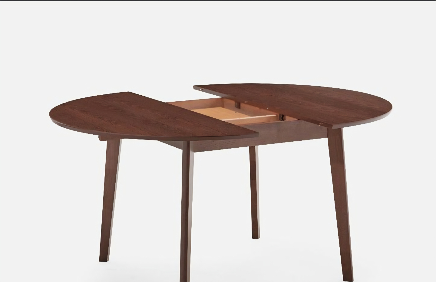 Round Wooden Drop-Leaf Dining Table - photo 3