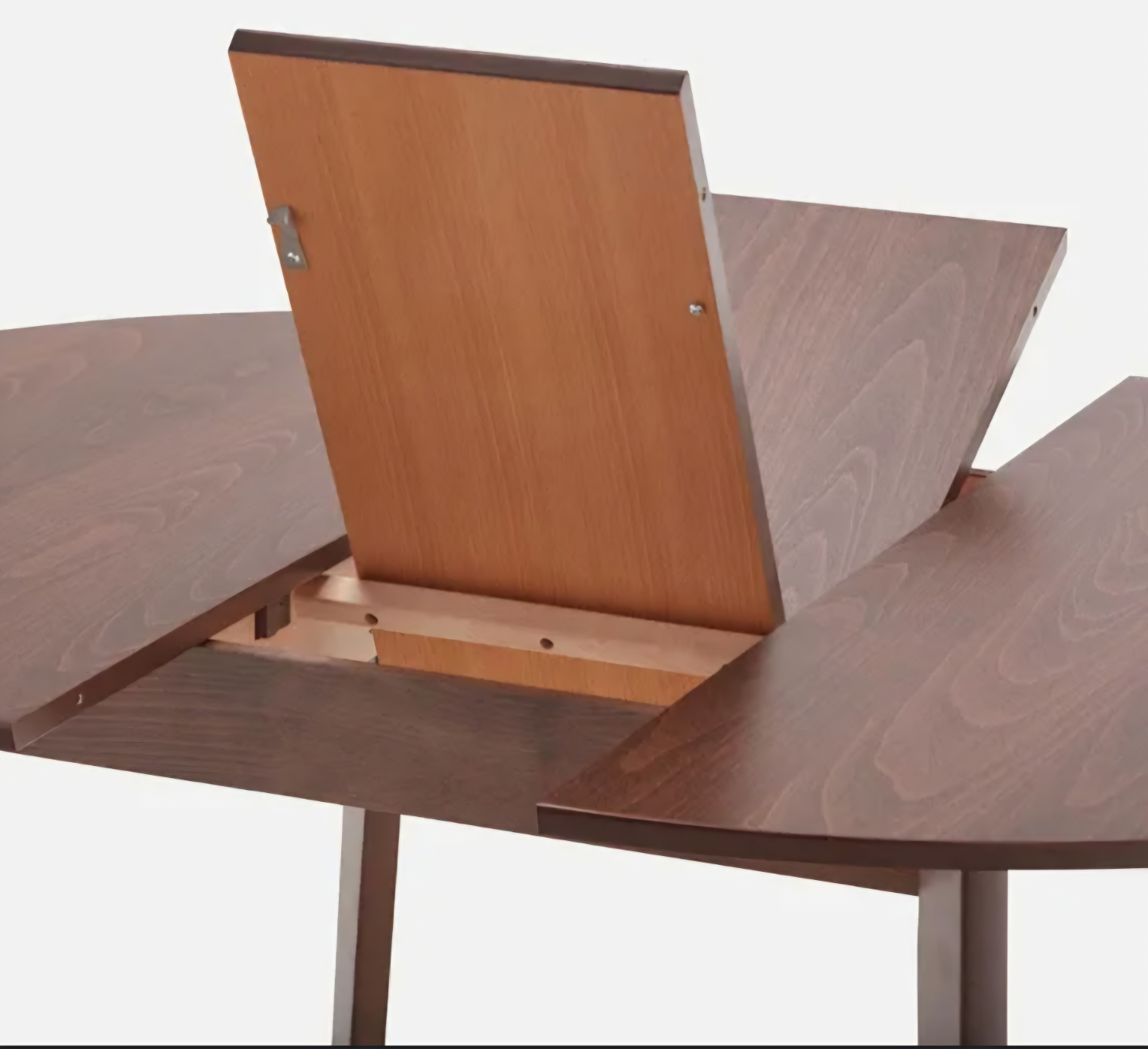 Round Wooden Drop-Leaf Dining Table - photo 4