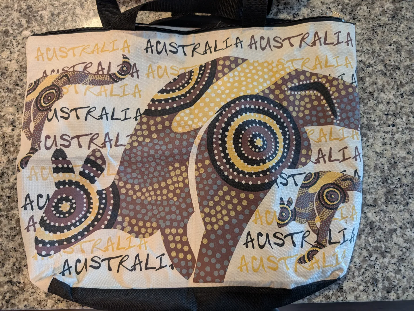 Australian Aboriginal Tote Bag & Striped Beach Mat thumbnail
