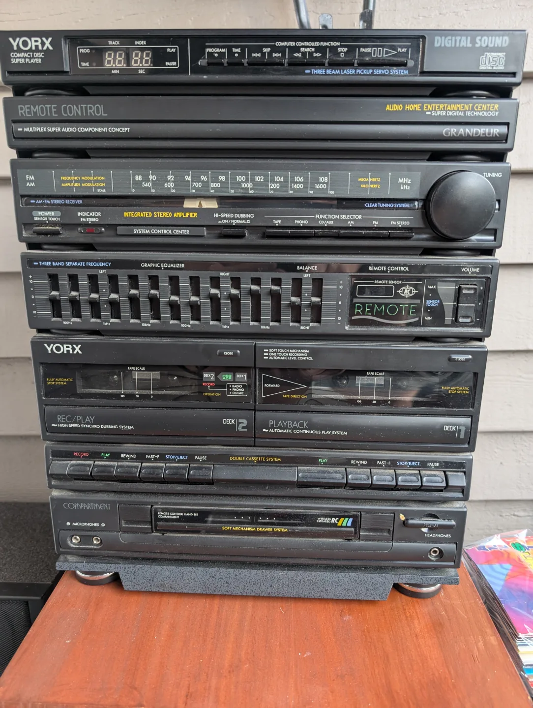 york stereo cd player and dual cassette. thumbnail