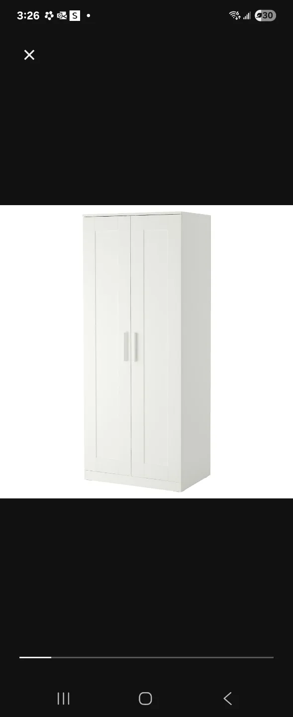 IKEA BRIMNES Wardrobe with Mirror (Rare Ikea Hack) image indicator(3)