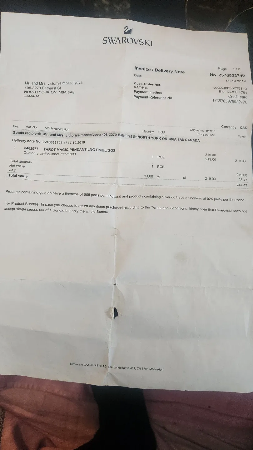 Swarovski Taro Necklace and Ring Set image indicator(7)