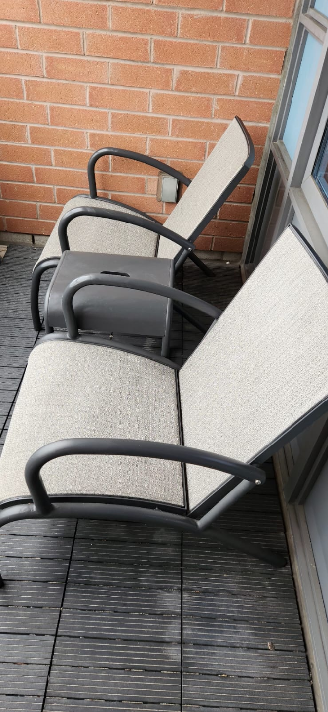 🧡Pair of Outdoor Patio Lounge Chairs with Side Table - photo 2