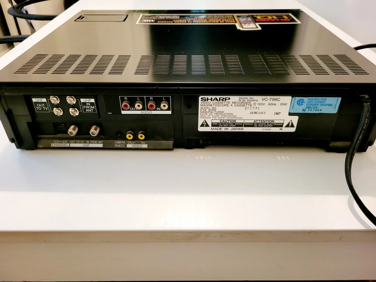 Sharp VHS Player Video Cassette Recorder - Made in Japan image indicator(8)