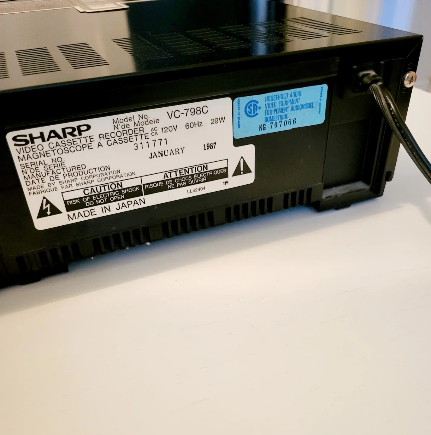 Sharp VHS Player Video Cassette Recorder - Made in Japan image indicator(9)