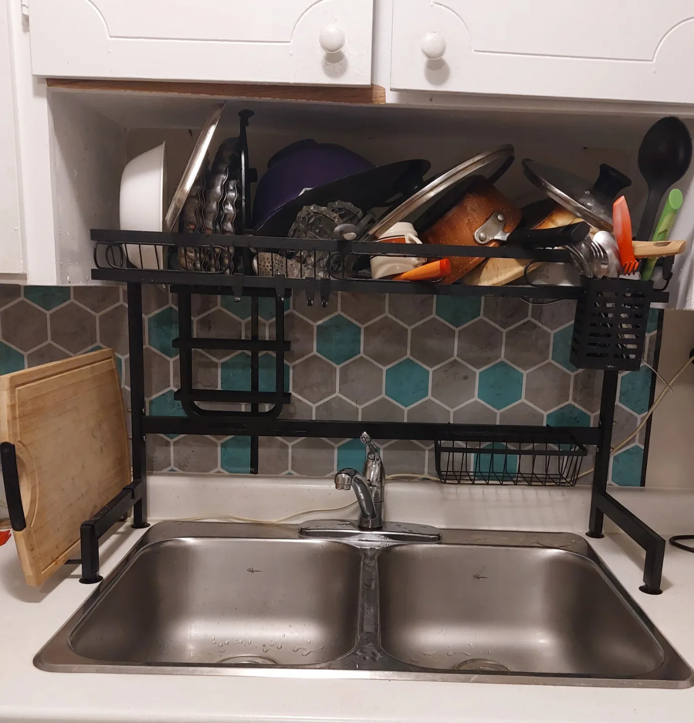 Over-the-Sink Dish Drying Rack - Black thumbnail