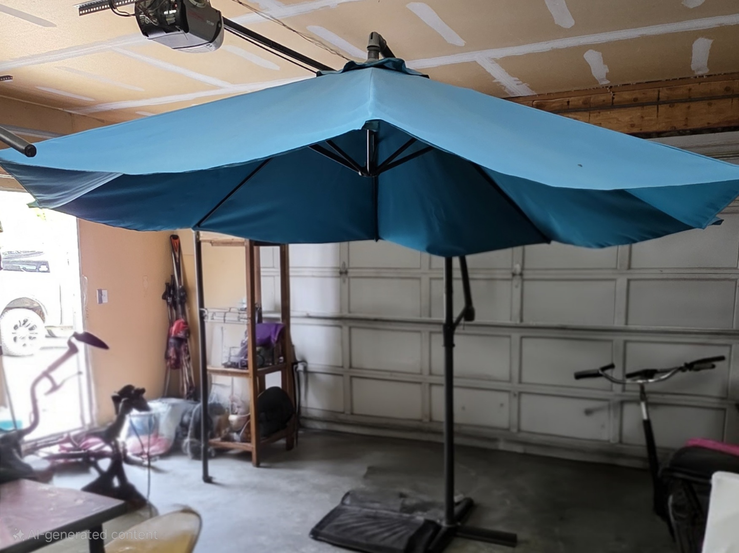 Outdoor Patio Cantilever Umbrella - Teal
