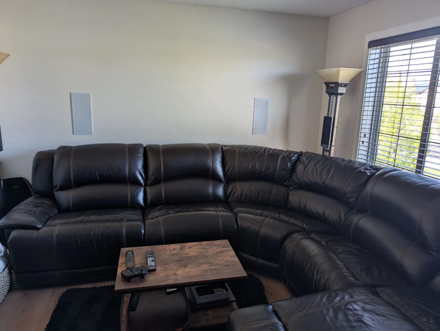 Chocolate Brown Leather Sectional Sofa - photo 2