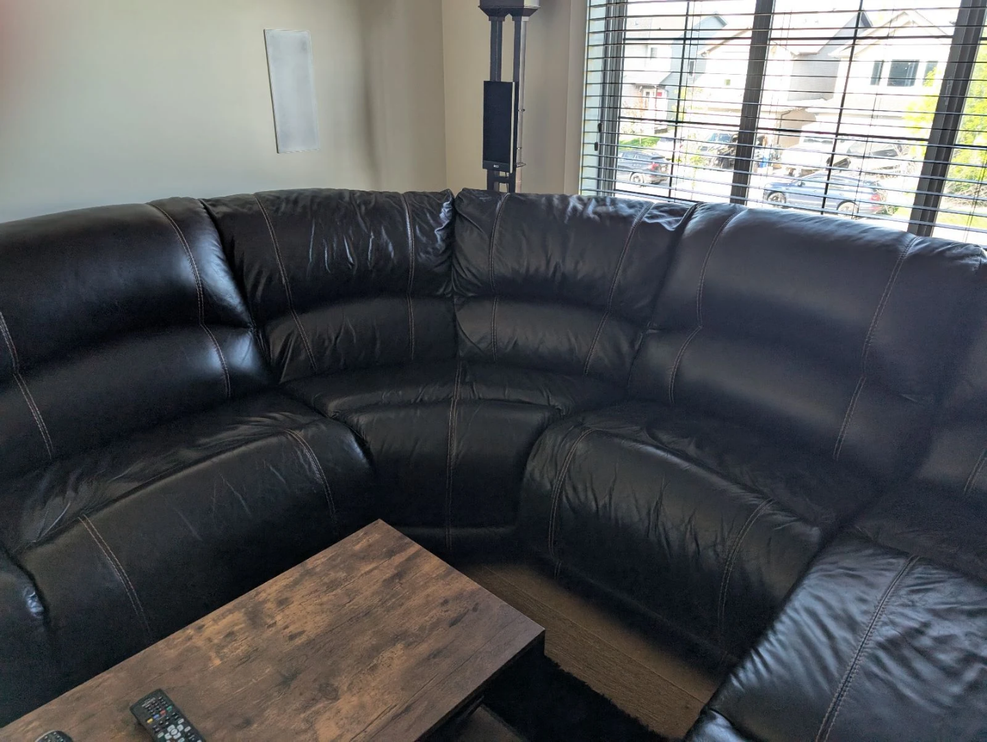 Chocolate Brown Leather Sectional Sofa - photo 4